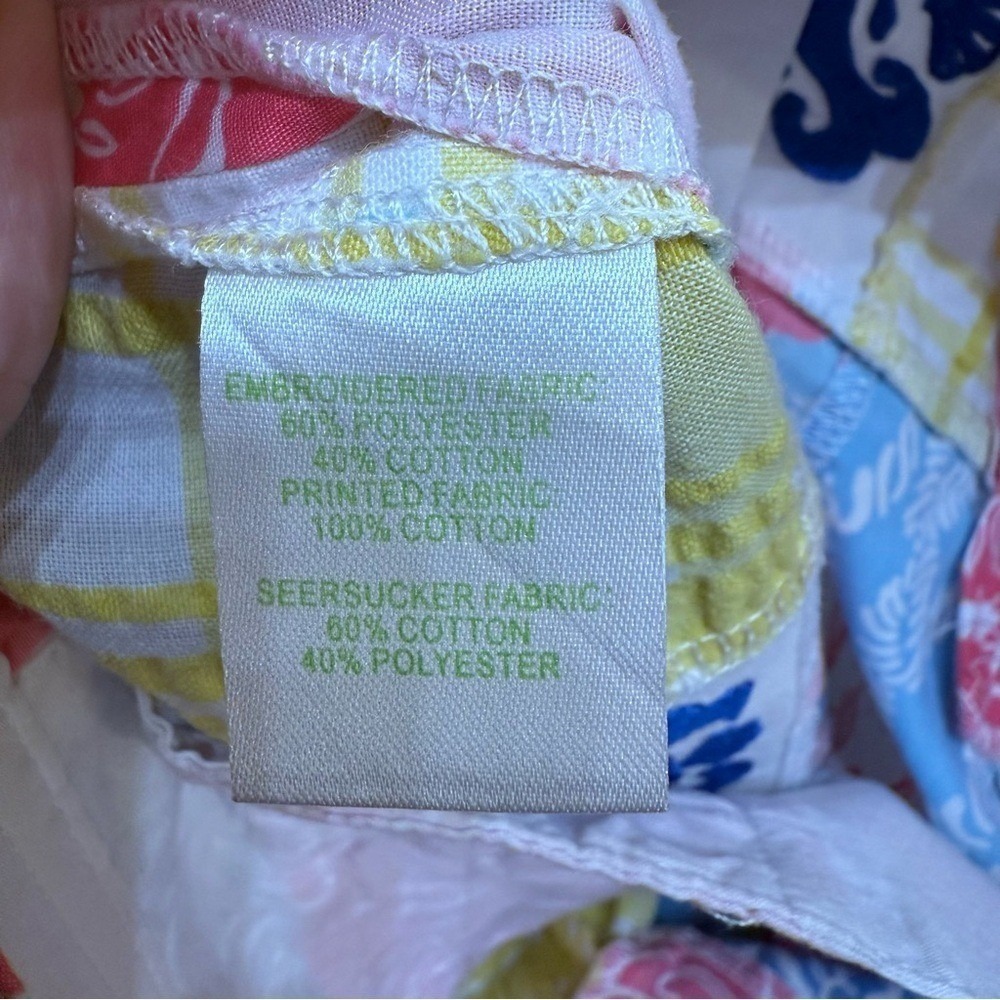 Lilly Pulitzer Patchwork Fish Floral Seersucker B… - image 8